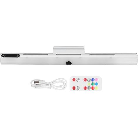 Ortviai Barre Lumineuse Rechargeable RGB avec Télécommande, 3 Températures de Blanc, Aimantée, 30 cm, Blanc (1/5)