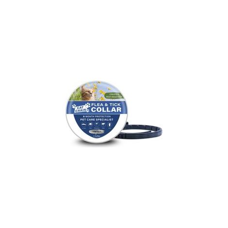 Collier anti-puces et anti-tiques pour chiens et chats,38cmtaille imperméable et réglable, protection 8 mois (1/3)
