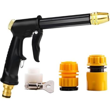 Pistolet Haute Pression,Lance Pression pour Tuyau D'arrosage,Pistolet d'arrosage à avec Buse en Métal arroser les voitures de lavage jardin etc - (1/5)