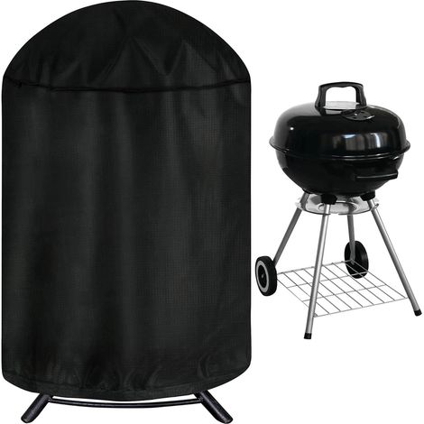 Wasserdichte Grillabdeckung aus 210D Oxford-Gewebe, Schutz für Kuppelgrills, staubdicht und UV-beständig, für runde Outdoor-Grills wie Weber, Char-Broil usw. – 62 x 105 cm