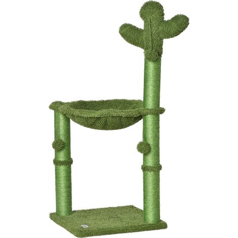 PawHut Albero Tiragraffi per Gatti Adulti e Gattini a Forma di Cactus