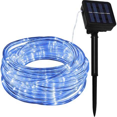 Guirlande Lumineuse Bleu Solaire Extérieur 10M 100LED Étanche Tube Rope Guirlandes Lumineuses pour Jardin Terrasse Cour Backyard Chemin Clôture Arbre Noël Mariage Décoration Lumière (1/5)