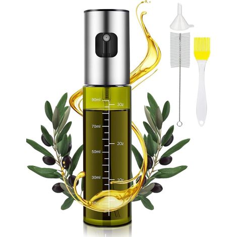 Spruzzatore per olio - flacone spray - Spruzzatore per olio d'oliva - Bottiglia per olio d'oliva - spruzzatore per olio - bottiglia per olio - Vetro - Verde (1/5)