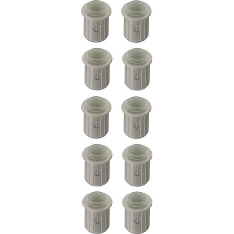 10 fermaporta a pressione da 8 mm – Ammortizzatore in gomma grigio chiaro – Per mobili, armadi, scaffali, cucine, bagni (1/2)