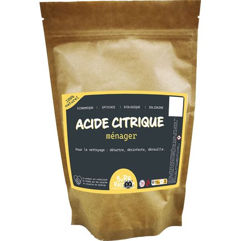 Acide Citrique Ménager - 179657 - Sac - 400g - Super Raccoon