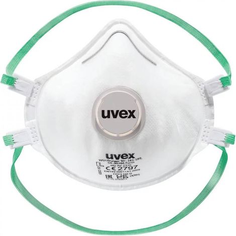 uvex silv-Air classic 2310 8762313 Mascherina antipolvere con valvola FFP3 15 pz. EN 149:2001 + A1:2009 DIN 149:2001 + (1/2)