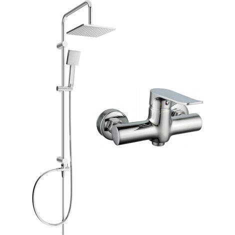 Mexen Tord set doccia esterno con soffione e miscelatore doccia Pecos, cromo - 72740200-00 (1/3)