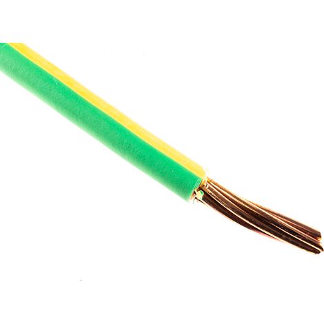 RS PRO câble, section: 25 mm² 50m, 450 V c.c., 750 V c.a. LSZH Vert/Jaune HO7Z-R Câble à conducteur simple ( Prix pour Bobine de 50 Mètres )