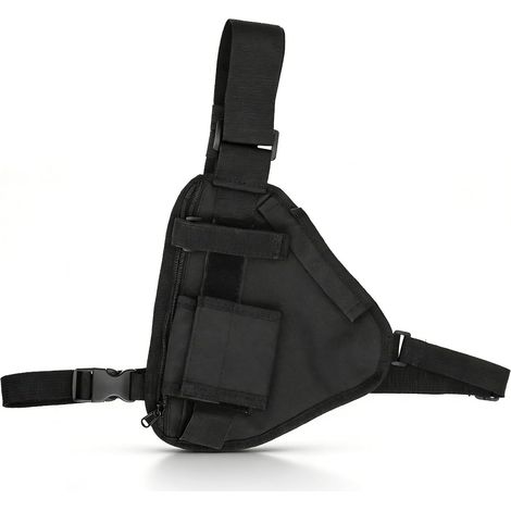 Applicable Harnais De Poitrine Radio, Sac De Poitrine Pour Talkie Walkie Pochette De Poitrine Support De Gilet Radio Étui Pochette Pour Radio Bidirectionnelle Avec Sangle Réglable Porte Radio Pour Tal (1/5)