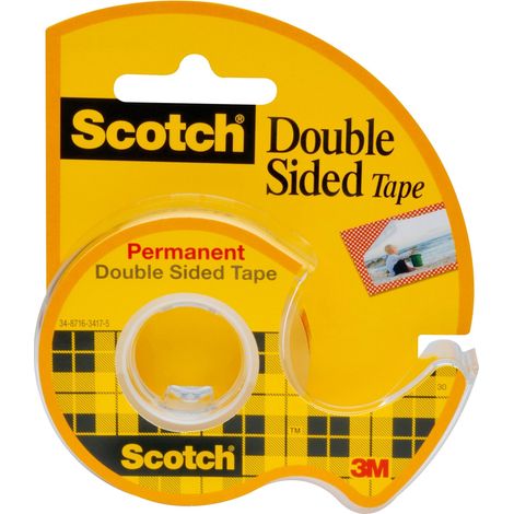 Cinta adhesiva de doble cara Scotch en dispensador, 12 mm/6,3 m, 3M-70005232866 (1/2)