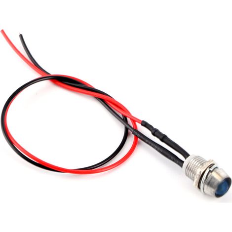 Stück 12V 8mm LED-Panel-Fahrer-Armaturenbrett-Warnleuchte Auto Transporter Blau (1/5)