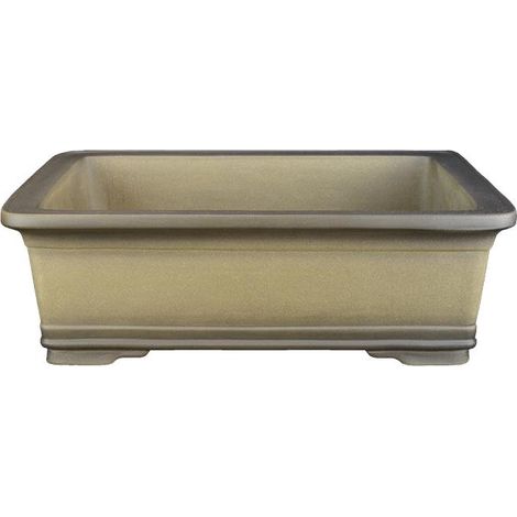 Vaso per bonsai rettangolare in gres 29,5x19,5x9 cm - SM057c