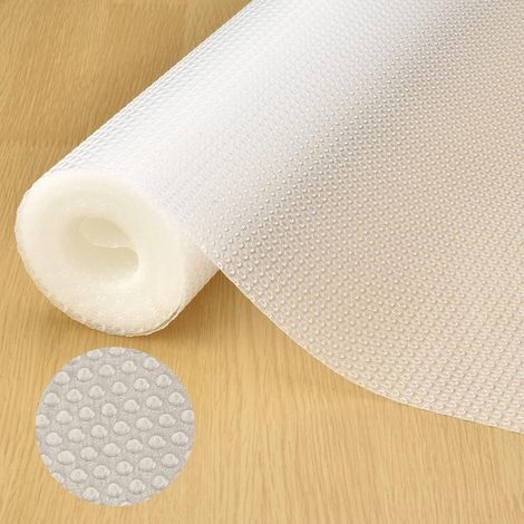 Drawer Bottom Mat Non-Slip Non-Adhesive, 45cmx500cm DIY EVA Antibacterial Fridge Mat, Mat for Drawer Cupboard Fridge Shelf Camping Kitchen
