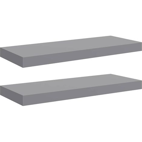 Maison Exclusive - Schwebende Wandregale 2 Stk. Grau 60x23,5x3,8c