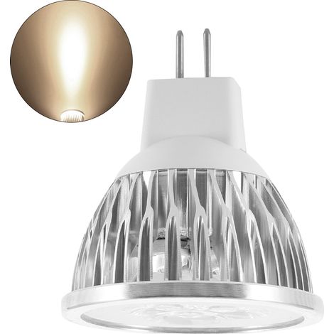 Ampoule LED MR16 3W 12V en aluminium, lampe décorative à lumière chaude pour la maison, les restaurants, les hôtels et les bars.