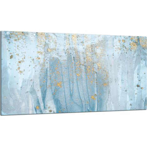 PLAQUE DE PROTECTION EN VERRE POUR CUISINIÈRE 90X52 MARBRE (1/5)