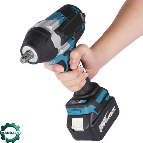 Manuzen Clé À Chocs Sans Balais 1800 Nm 18V Compatible  Makita Li Ion
