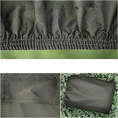 Housse de Tondeuse autoportée, imperméable, Robuste, Durable, résistante aux UV et à l'eau pour Tracteur de Jardin autoporté à l'intérieur et à l'extérieur (Color : Green, Size : 1406691CM)330g (1/3)
