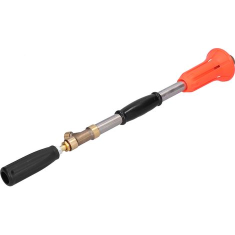 Pulvérisateur agricole haute pression G1/2 filetage mâle, atomiseur à main longue portée réglable, couleur rouge-orange (1/5)