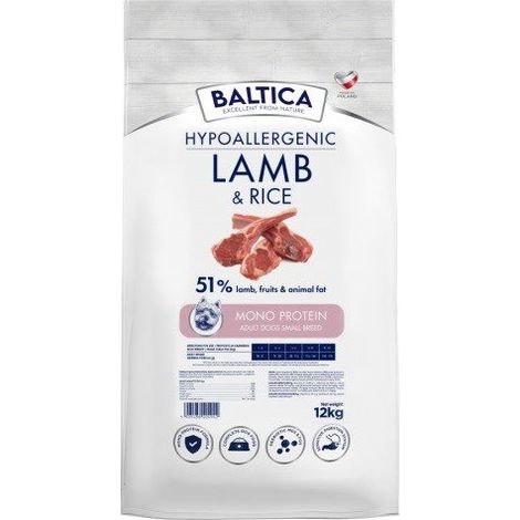 BALTICA NUTRACEUTIC Hypoallergenic Lamb & Rice XS / S 12kg (1/2)