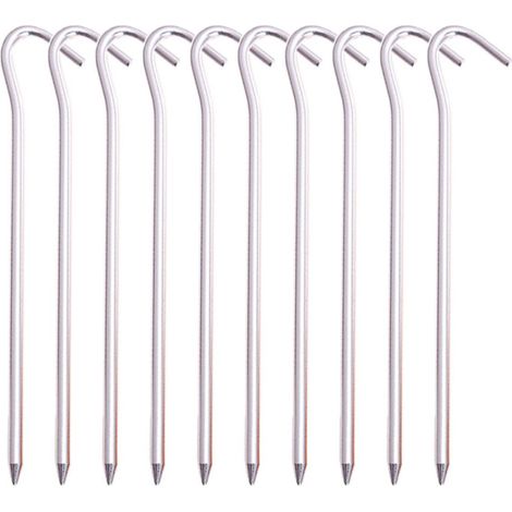 Piquets de tente, 10 pièces, piquets de tente en aluminium (1/5)