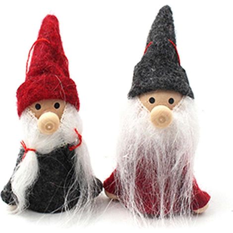Set mit 2 Weihnachtsbaumkugeln, Heimdekorationen, für Weihnachten, Feiertage, Neujahr, niedliche Puppen, Minifiguren (1/5)
