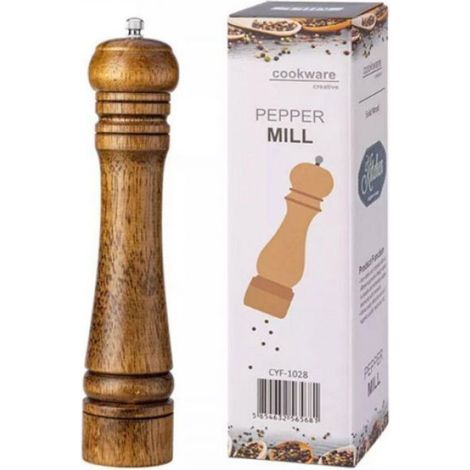 Moulin À Poivre - Moulin À Sel - Bois Naturel - Pour Poivre Sel De Mer Et Sel De L Himalaya - 1 Pièce (1/5)