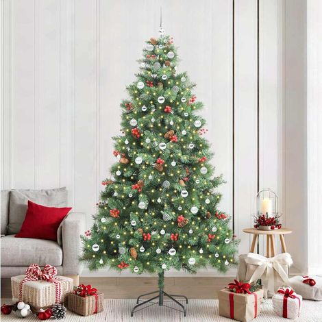 vidaXL Árbol de Navidad artificial 300 LED Blanco Cálido PVC y Metal (1/5)