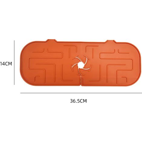Silicone Robinet Tapis Absorbant Évier Splash Guard Drain Pad Eau Splash Catcher Tapis Évier Comptoir Protecteur Cuisine orange