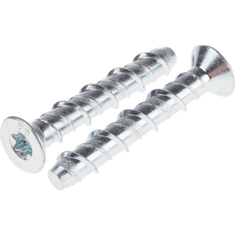 Boulon d'ancrage RS PRO, en Acier au carbone M8, 8mm x 60mm ( Prix pour Sachet de 25 )