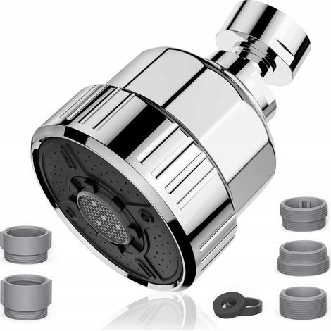 360°-Wasserhahn-Luftsprudler-Adapter, 5 Modi, 5 Aufsätze, wassersparend