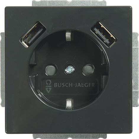 Busch Jaeger Schuko/USB Steckdose 20 EUCB2USB-81 future linear USB-Ladestation anthrazit