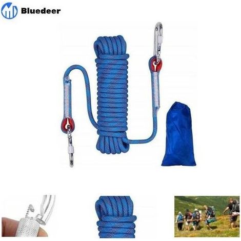 Rope of safety, rope in nylon, rope of climbing outdoor, rope of climbing, rope of climbing, rope of sauvetage, rope of downpipe, rope of climbing, 20 meters blue 12mm (1/4)