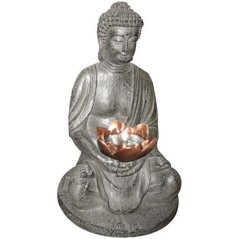 Buddha Dekoleuchte für den Garten - LED Solarbeleuchtung aus Kunststoff (1/3)