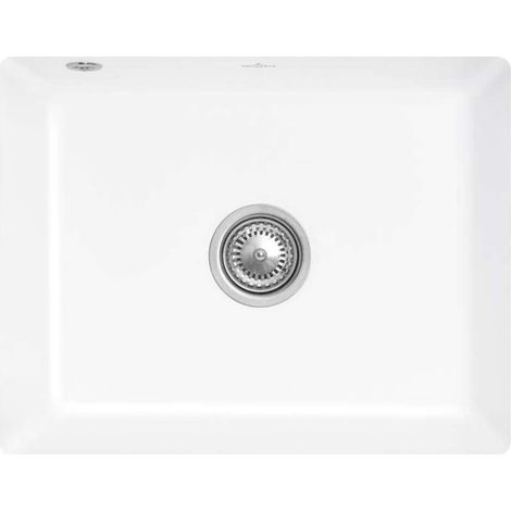 Villeroy & Boch Subway 60 - Lavello in ceramica 55x44 cm, CeramicPlus, Stone White 331001RW (1/3)