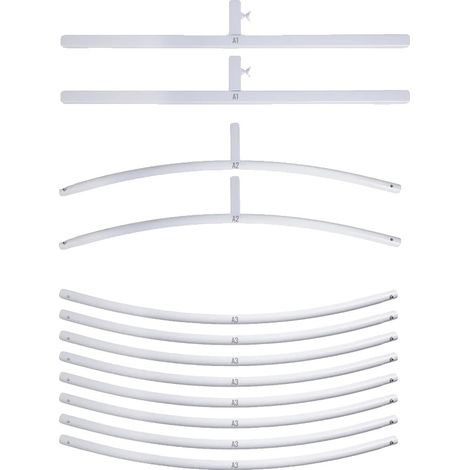 Arche de Mariage Circulaire, Base Métallique Robuste, Assemblage Sans Outils, Blanc laiteux (1/2)