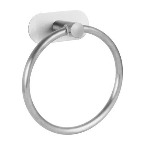 Anneau porte-serviettes en acier inoxydable - Anneau porte-serviettes - Anneau porte-serviettes de salle de bain - Sans perçage - Anneau porte-serviettes - Argent (1/5)