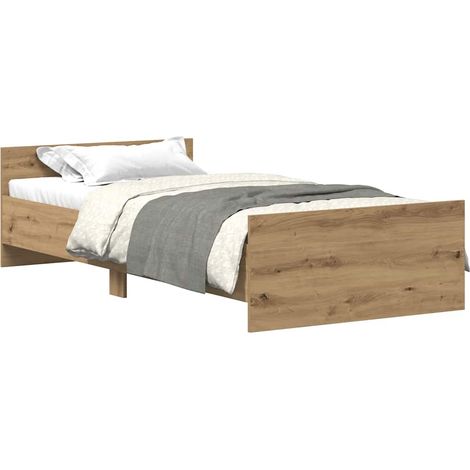 vidaXL Giroletto senza Materasso Rovere Artigianale 75x190 cm (1/5)