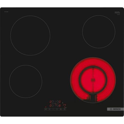 Bosch PKF611BB8E piano cottura in vetroceramica nera 4 zone