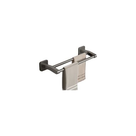 Cadre double Pas besoin de percer des trous Porte-Serviettes de Salle de Bain Anneau de Serviette Mural 40 cm,Gris pour support de couvercle de casserole de cuisine, espace ABS+aluminium - (1/3)