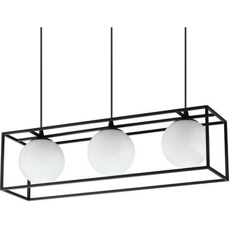 Ideal Lux LINGOTTO Deckenleuchte mit 3 Lichtleisten, mattschwarz (1/2)
