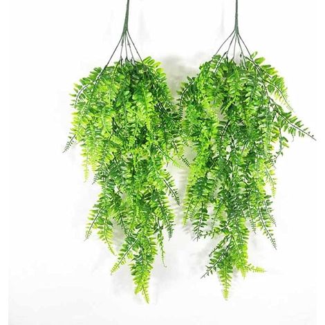 Artificial Hanging Plants Fern Vine - Fake Ivy Leaves Decoration for Indoors & Outdoors, Faux Foliage Greenery Decor for Living Room, Kitchen, Balcony, Garden, Bedroom, Farmhouse Aesthetic (1/4)