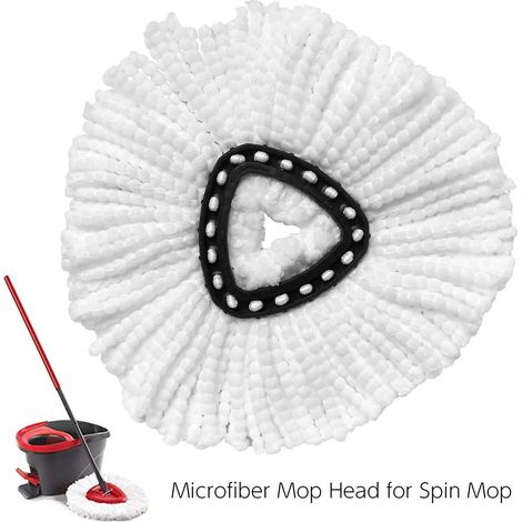 Mikrofaser-Wischmoppkopf als Ersatz für O-Cedar/Vileda-Wischmoppköpfe, 360°-Rundumreinigung, M