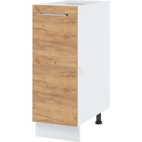 Meuble range épice Bellissi Chene L 30 cm -  Porte avec poignée apparente  Décor chêne brut
