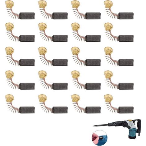 SJLERST 20pcs Balais de Charbon Moteur Pièces de Rechange Universelles d'outil Électrique pour Meuleuse d'angle Ponceuse Orbitale (1/5)