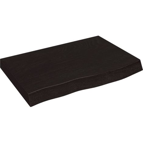 Étagère murale,Étagère flottante marron foncé bois chêne massif traité CFW17879 (1/5)