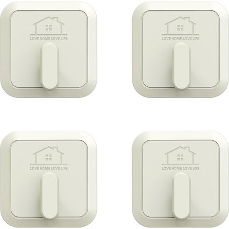 Lot de 4 crochets auto adhésifs résistants à la rouille pour cuisine, salle de bain, bureau, toilettes