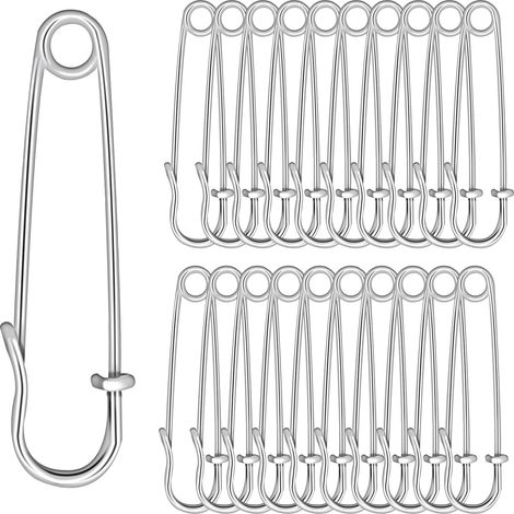 epingles a nourrice 50mm, 20 Pièces épingles à nourrice Grosse Solides Résistantes à la Rouille epingle a nourrice épingle à nourrice pour Travaux de Couture et de Bricolage Broche Jupe Kilts (1/5)