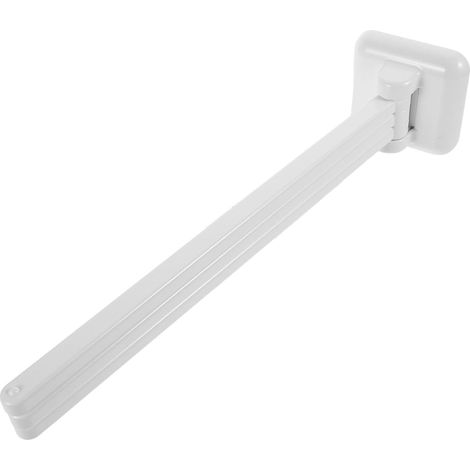 Porte-serviettes pivotant à 3 bras pliables, en ABS blanc, pour ranger chiffons et serviettes dans (1/5)