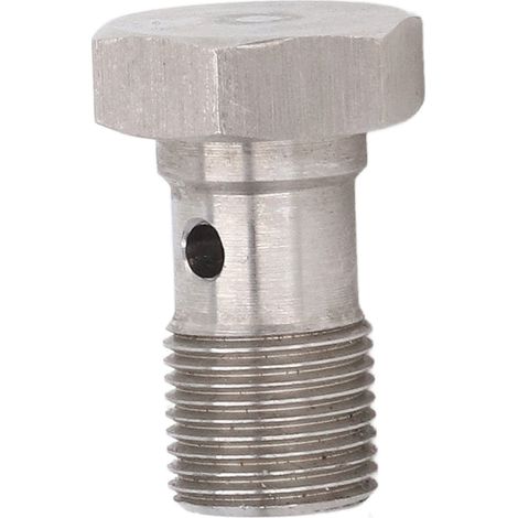 Raccord banjo M12x1.0, filetage métrique, adaptateur monotrou pour flexible de frein avec rondelles, pour conduites de frein et d'embrayage, alimentation en huile turbo. (1/5)